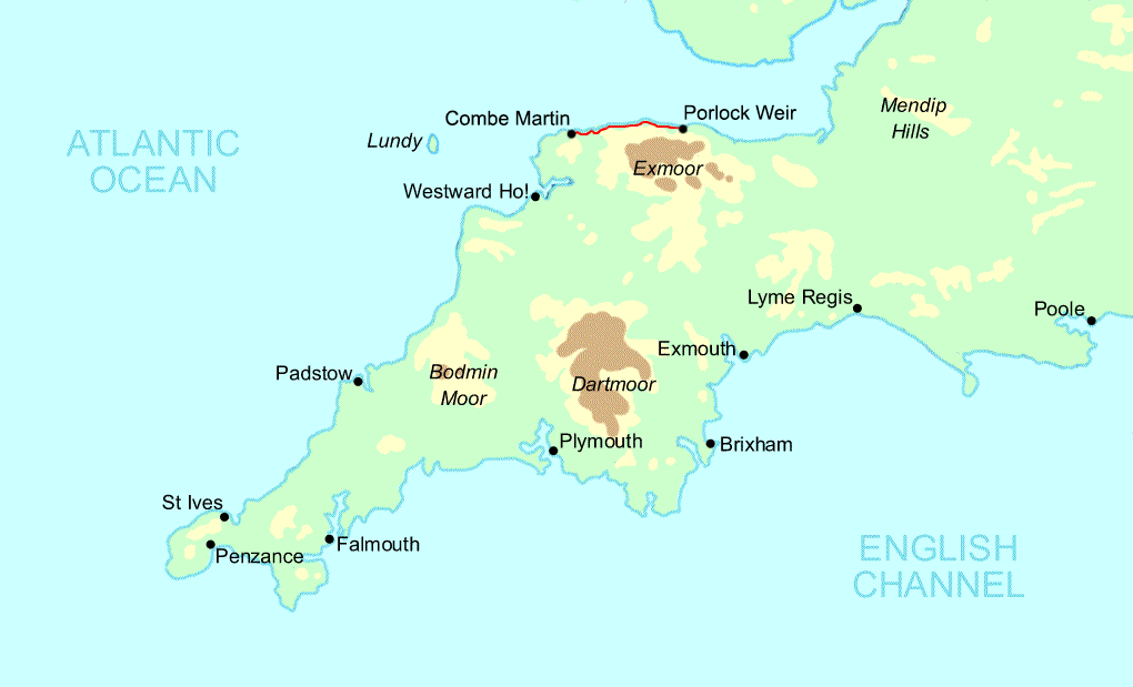 North Devon Short Break map